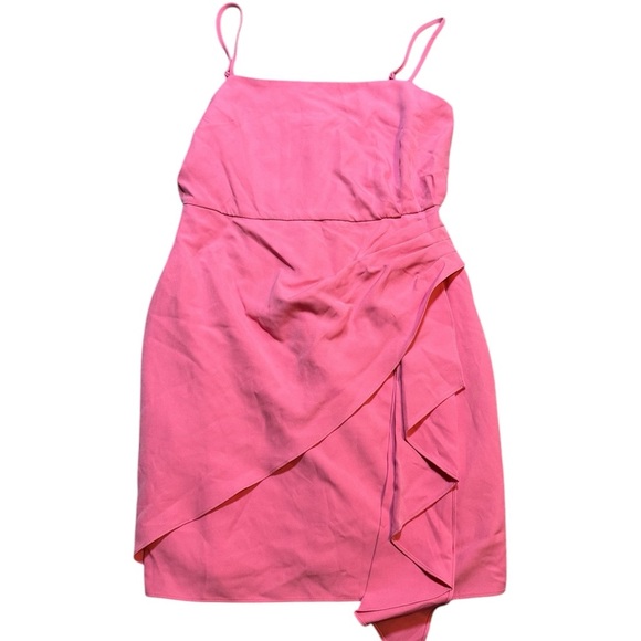 💗 BCBGENERATION 💗 Pink Asymmetrical Cocktail Mini Dress NWT 🎀 Size 2 & 8 - Picture 2 of 4